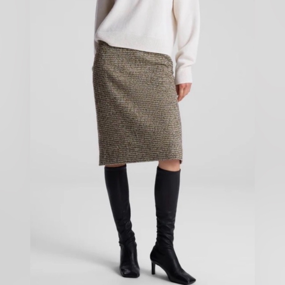 NWT A.L.C. Black and White Houndstooth Pencil Skirt Size 8